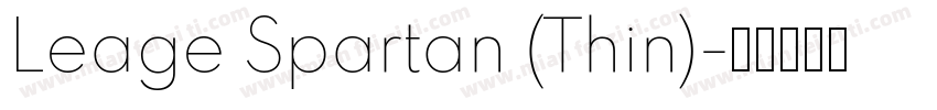 Leage Spartan (Thin)字体转换
